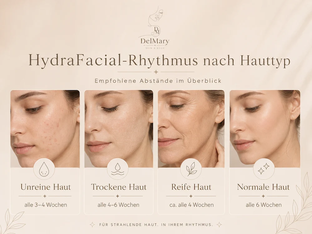 HydraFacial-Rhythmus nach Hauttyp